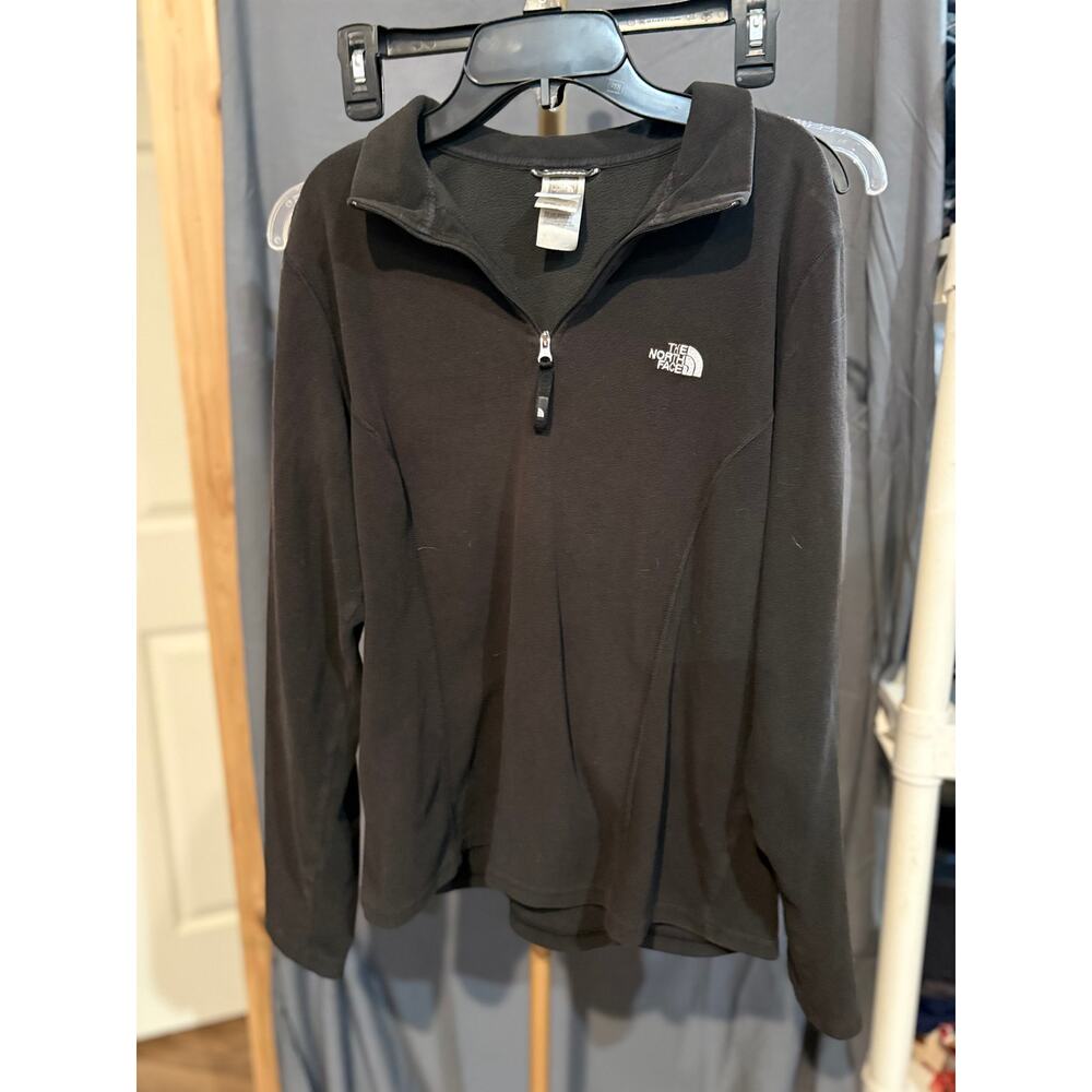 North Face TKA 100 Fleece Pullover Bundle Black White Womens XL Cozy Setup